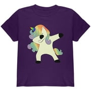 Dabbing Unicorn Youth T Shirt Purple YSM