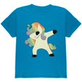 thumbnail image 1 of Dabbing Unicorn Youth T Shirt Sapphire YXL, 1 of 1
