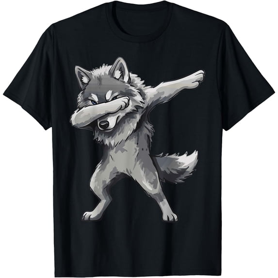 Wolves Color In Dabbing Wolf T-Shirt - Walmart.com
