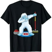 Dabbing Yeti curling curler ice Sports bigfoot Curling T-Shirt