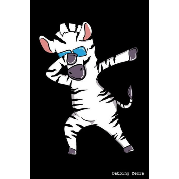 Dabbing Zebra: 120 Pages I 6x9 I Graph Paper 4x4 I Funny Exotic Stripes Wildlife Gifts (Paperback)