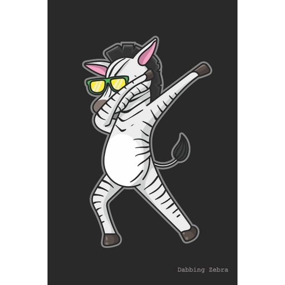 Dabbing Zebra: 120 Pages I 6x9 I Graph Paper 5x5 I Funny Exotic Stripes Wildlife Gifts (Paperback)
