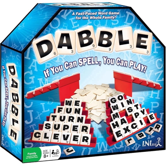 Dabble Word Game - Enhances Memory, Spelling, and Vocabulary for All Ages - Award-Winning, Engaging, Educational Entertainment for Kids, Families, and Seniors, 2-4 Players, Ages 8+