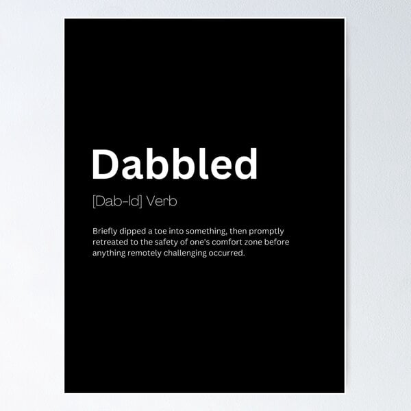 Dabbled Dictionary Definition Poster Wall Art, Modern Wall Decor For ...