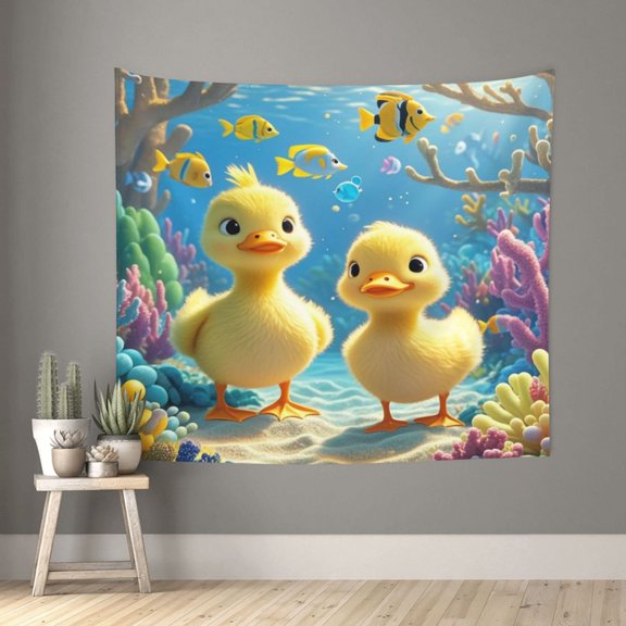 Dabbling Duck 2 Tapestry, Flags For Bedroom Bedroom Tapestry Vintage Indie Wall, For Bedroom Dorm Living Room