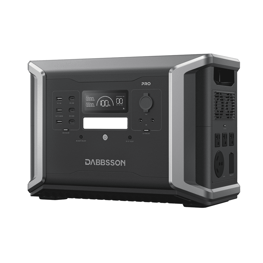 Dabbsson 1382Wh 2400W DBS1400Pro Power Station, 4xAC Output Surge 4800W, 80% Charged in 32 Minutes, EPS in 15ms, for Power Outage, Outdoor Camping