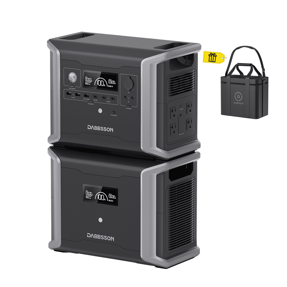 Dabbsson 3030Wh Power Station with Expandable Battery, 1200WxAC Output Solar Generator,1600W in Power-Boost mode,  4500 cycles to 80% capacity, for Power Outage, Camping and Outdoors