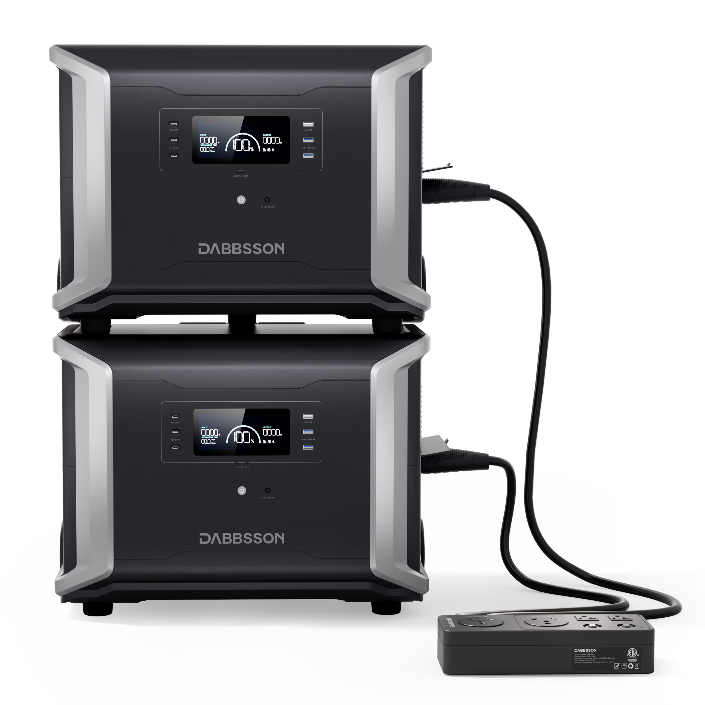 DABBSSON 2xDBS3500 Power Station 7200W 6860Wh (Free Parallel Connector) 240V for Power Outage, Home Backup Emergency