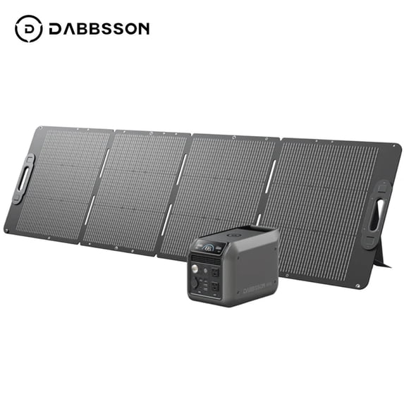Dabbsson 768Wh Portable Power Station 600L with 210W Solar Panel, LiFePO4 Battery, 600W Solar Generator for Outdoor Camping,Home Use,RV