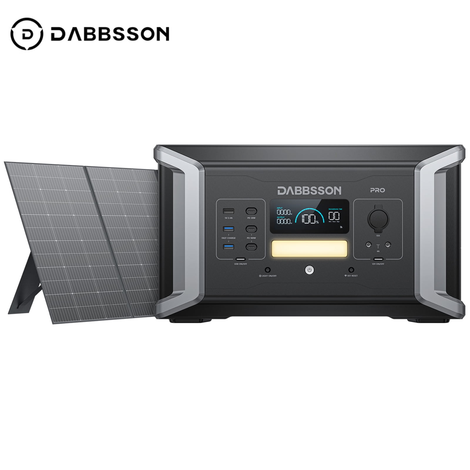Dabbsson DBS1000 Pro Portable Power Station with 420W Solar Panel, 1024Wh 2000W Solar Generator, LFP(LiFePO4) Battery for Outdoor Camping,RV