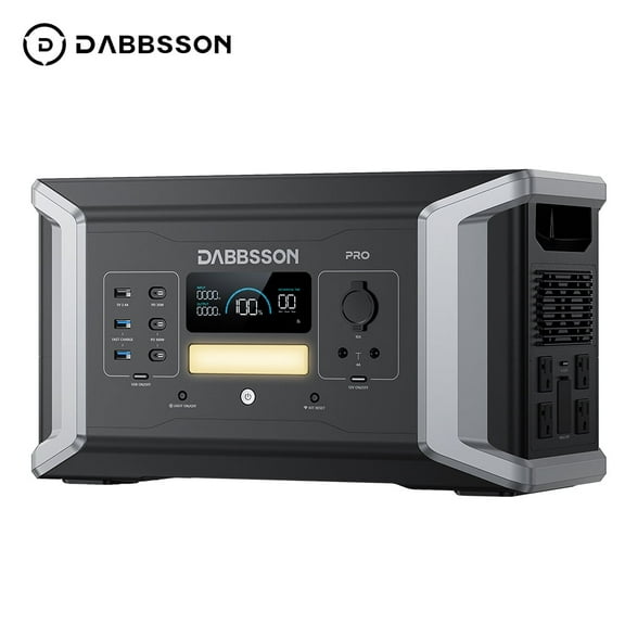 Dabbsson DBS1000Pro Portable Power Station 1024Wh 2000W LiFePO4 (LFP) Battery Solar Generator, 1200W AC Output for Outdoor Camping, Home Backup, Emergency, RV