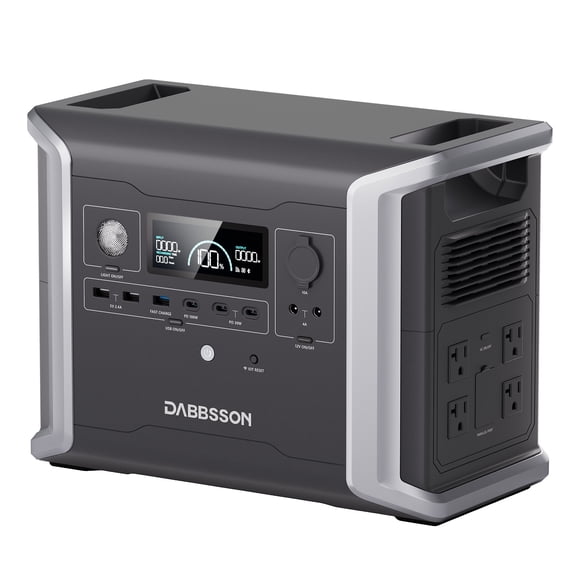 Dabbsson DBS1300 Portable Power Station, 1200W 2660Wh Solar Generator, for Outdoor Camping,Home Backup,Emergency,RV