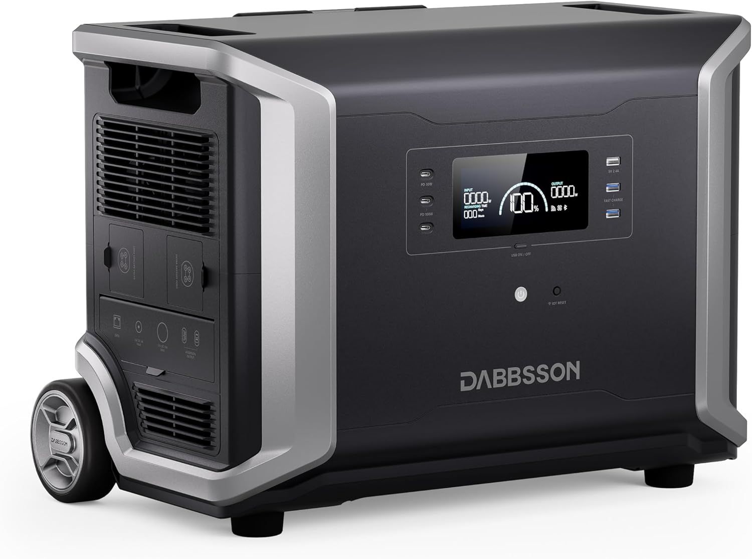 Dabbsson DBS3500 Portable Power Station, 3430Wh Solar Generator for Home Use, Power Outage, Outdoors, Camping, RVs, 3600W Pure Sine Wave, Fast Charging EV Semi-Solid State LiFePO4 (LFP) Battery