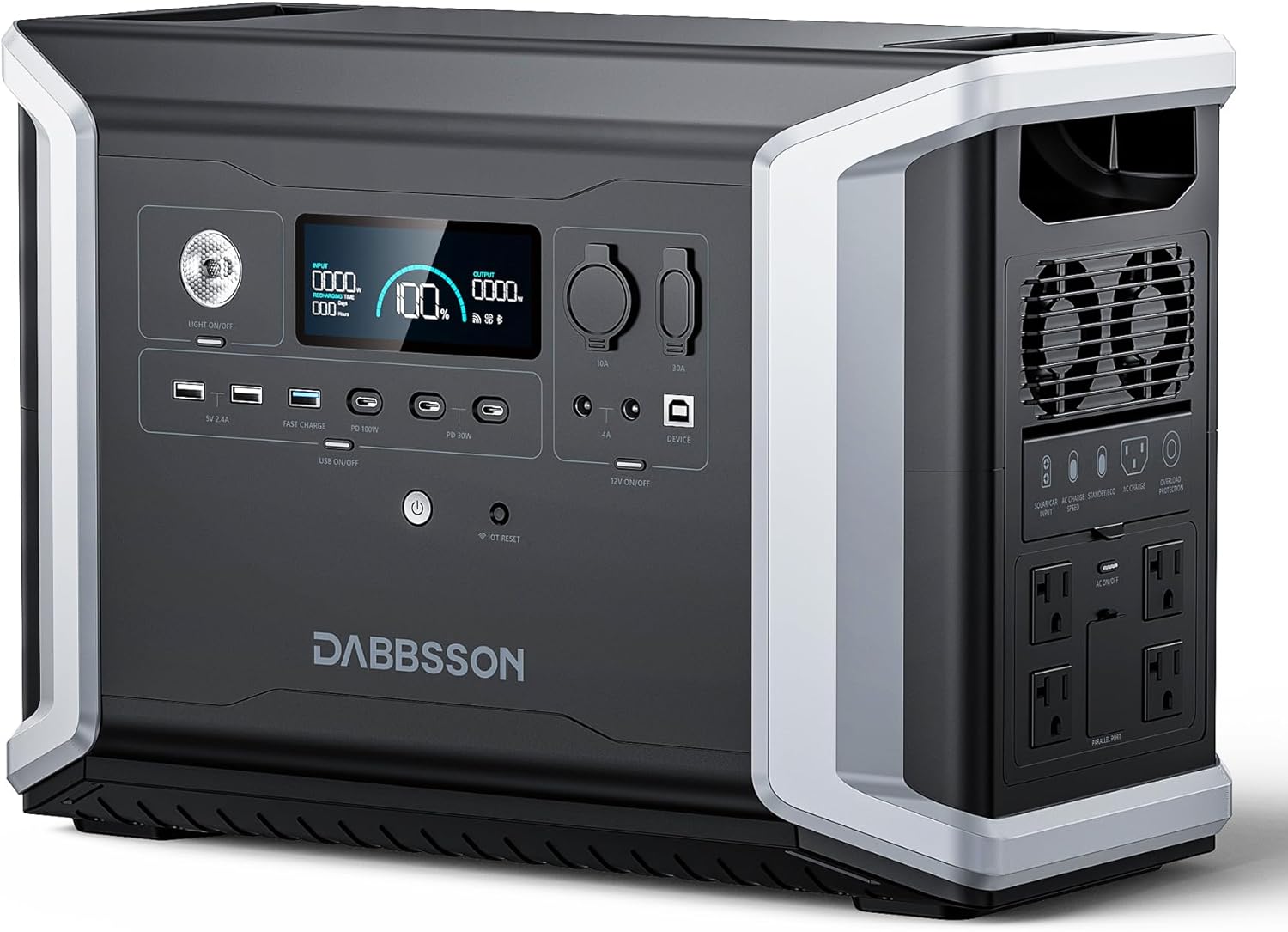 Dabbsson Portable Power Station DBS2300 Plus, Max 16660Wh, 4  2200W AC Outlets, Solar Generator for Camping, Home Backup, Emergency, RV