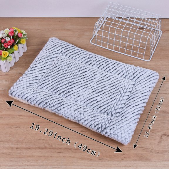 Dabei 1pc Warm And Comfortable Pet Mat Small And Medium Dog Cage Mat, Machine Washable And Reusable Cat Mattress Universal Plush Pet Mattress