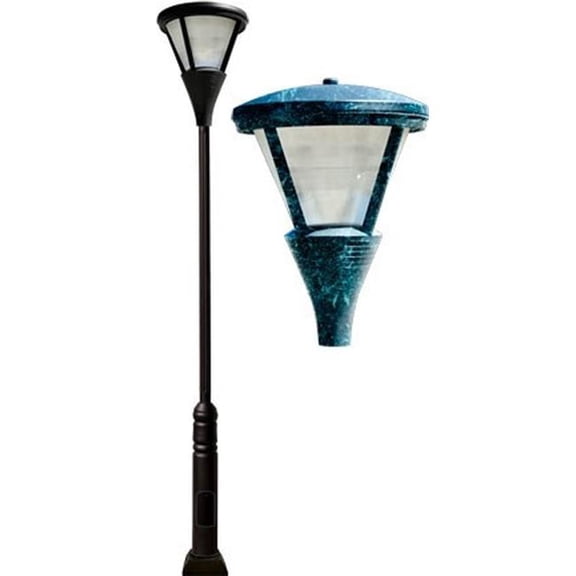 Dabmar Lighting GM5801-L54-40K-VG 120V-277V E39 LED 54W 40K Cast Aluminium 1 Post Top Light Fixture Pole Plus Base, Verde Green