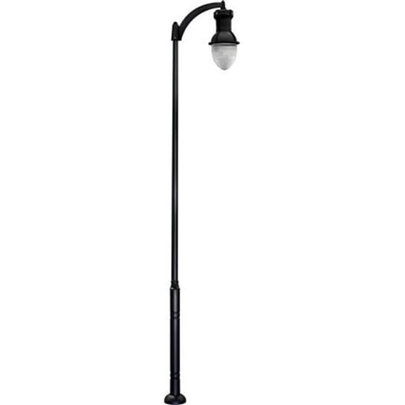 Dabmar Lighting GM9271-L80-50K-B 120V-277V E39 LED 80W 50K Cast Aluminium 1 Post Top Light Fixture Pole Plus Base, Black