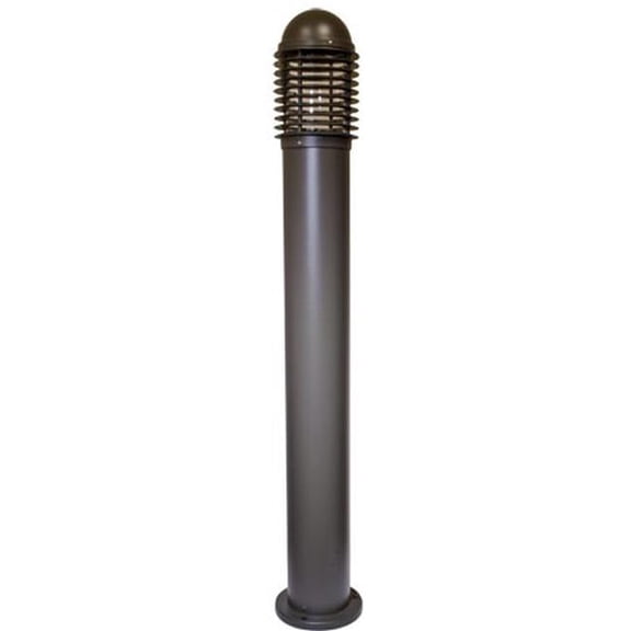 Dabmar Lighting 120V E26 LED 6W 30K Powder Coated Cast Aluminium Caged Bollard Light, Black