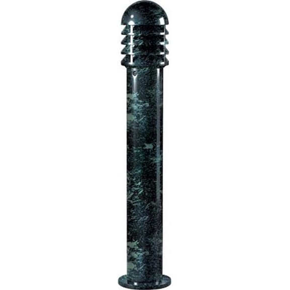 Dabmar Lighting D3400-L6-RGBW-VG-CLR 120V E26 LED 6W RGBW Clear Powder Coated Cast Aluminium Shuttered Bollard Light, Verde Green