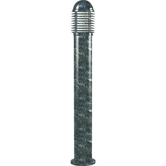 Dabmar Lighting 120V E26 LED 6W RGBW Powder Coated Cast Aluminium Caged Bollard Light, Verde Green