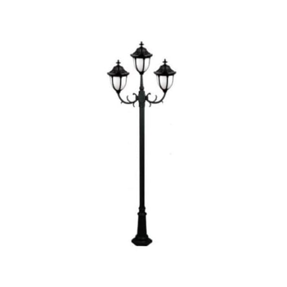 Dabmar Lighting GM5525-L45-40K-VG 120V GU24 5X LED 9W 40K Cast Aluminium 5 Post Top Light Fixture Pole Plus Base, Verde Green