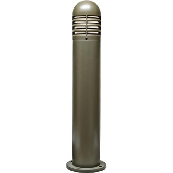 Dabmar Lighting  120V GU24 LED 9W 27K Fiberglass Louvered Bollard Light, Bronze