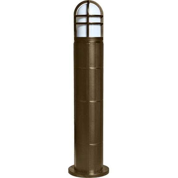Dabmar Lighting D110-L9-40K-B 120V GU24 LED 9W 40K Fiberglass Open Cage Bollard Light, Black