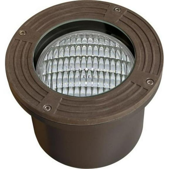 Dabmar Lighting  12V 2-Pin LED 5W 65K Fiberglass In-Ground Well Light, Bronze