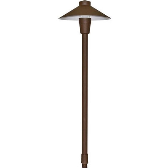 Dabmar Lighting 12V G4 LED 3W Amber Powder Coated Cast Aluminium Large Top Path Light, Black