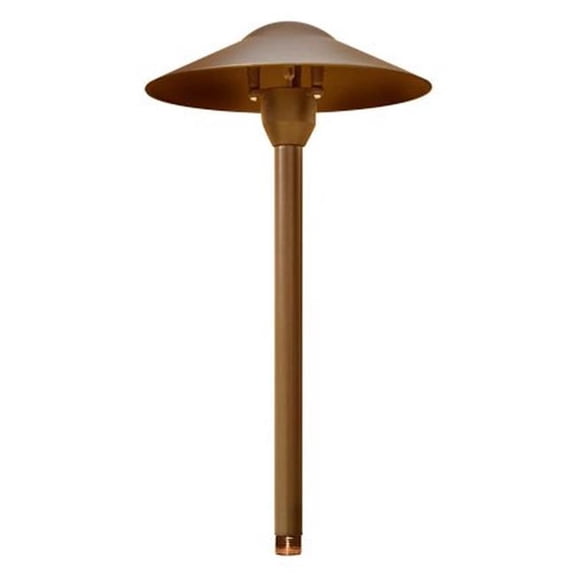 Dabmar Lighting 12V G4 LED 3W Amber Powder Coated Cast Aluminium Large Top Path Light, Bronze
