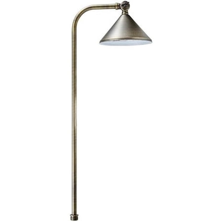 Dabmar Lighting 12V G4 LED 3W RGBW Cast Brass Adjustable Path Light, Weathered Brass