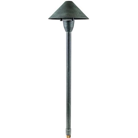 Dabmar Lighting 12V G4 LED 3W RGBW Cast Brass Cone Path Light, Acid Green