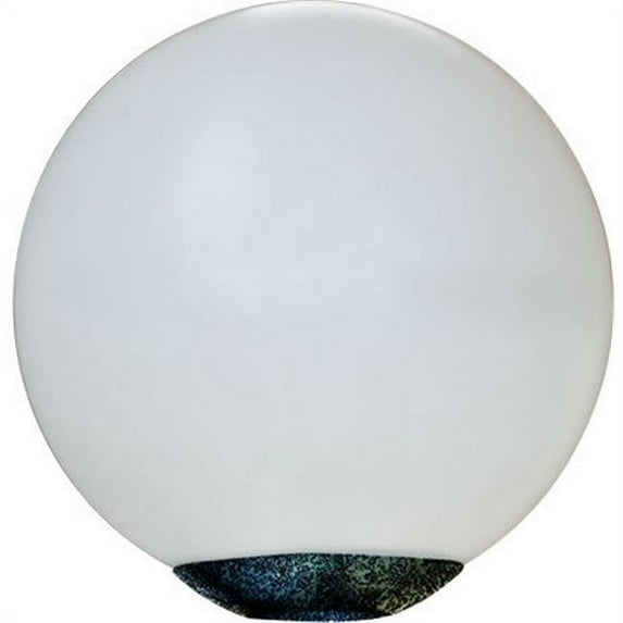 Dabmar Lighting 13W 120V Powder Coated Cast Aluminum Post Top 13 in. Globe Light Fixture - White