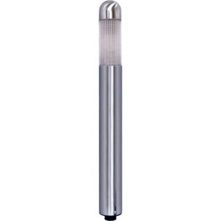 Dabmar Lighting 14 in. 2.5W & 12V JC-LED Path - Walkway & Area Light with Mini Bollard Prismatic Lens - Stainless Steel