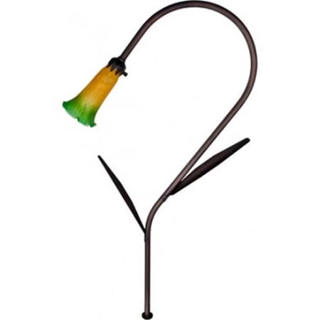 Dabmar Lighting 2.5W & 12V JC-LED Brass Path Light with Leaf - Verde Green