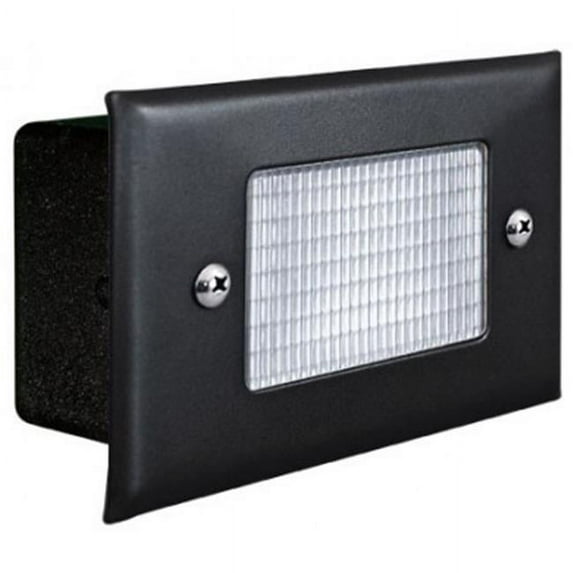 Dabmar Lighting 2.5W & 12V JC-LED Recessed Open Face Brick - Step & Wall Light - Black Cover