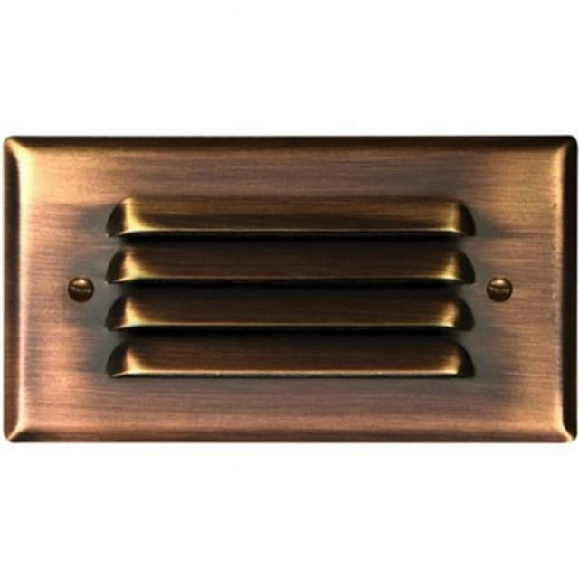 Dabmar Lighting  3.2W & 12V Bay-LED Recessed Louvered Down Brick - Step & Wall Fixture - Antique Bronze Cover