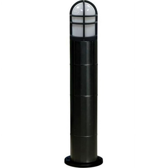 Dabmar Lighting 35W 120V Fiberglass Bollard with High Pressure Sodium Lamp - Black - 42 x 10.25 x 10.25 in.