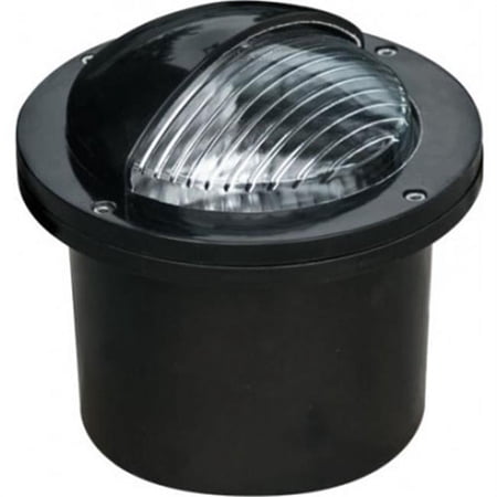 Dabmar Lighting 4W & 12V LED PAR36 Fiberglass Convex PC Lens Well Light with Eyelid - Black