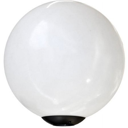 Dabmar Lighting D7248 50W 120V Powder Coated Cast Aluminum Post Top 16 in. Globe Light Fixture, Black