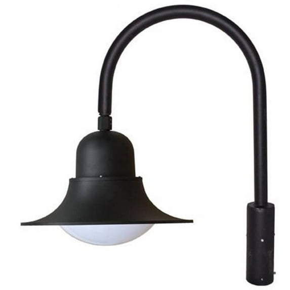 Dabmar Lighting 50W 120V Powder Coated Cast Aluminum Post Top Light Fixture with High Pressure Sodium Lamp - Black - 35.50 x 22 x 30.92 in.