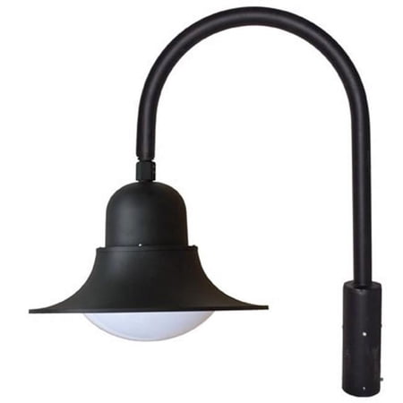 Dabmar Lighting  50W Powder Coated Cast Aluminum Post Top Light Fixture with High Pressure Sodium Lamp - Black - 35.50 x 22 x 30.92 in.
