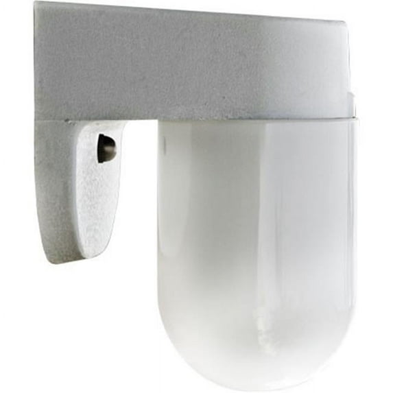 Dabmar Lighting  7 x 3.75 x 5.63 in. 120 V 60 watts Incandescent Type Polycarbonate Surface Mounted Wall Fixture Light - White