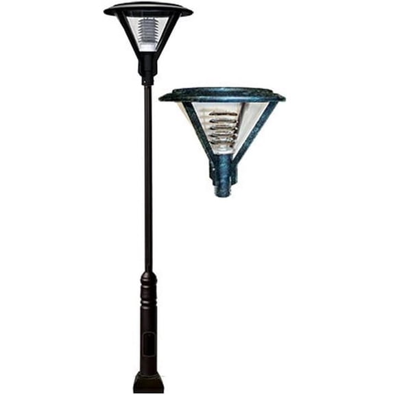 Dabmar Lighting GM9501-L30-65K-VG 85V-265V E26 LED 30W 65K Cast Aluminium 1 Post Top Light Fixture Pole Plus Base, Verde Green