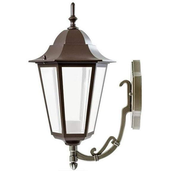 Dabmar Lighting GM135S-L6-RGBW-BZ-FR 86V-265V E26 LED 6W RGBW Cast Aluminium Post Wall Light Fixture, Bronze