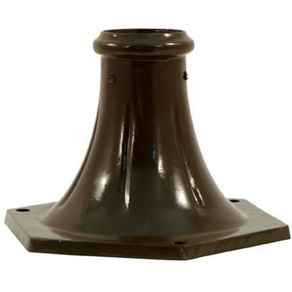 Dabmar Lighting BS300-BZ Surface Mounted Base for 3 in. Outer Dia Round Post, Bronze - 8 x 11.63 x 11.63 in.
