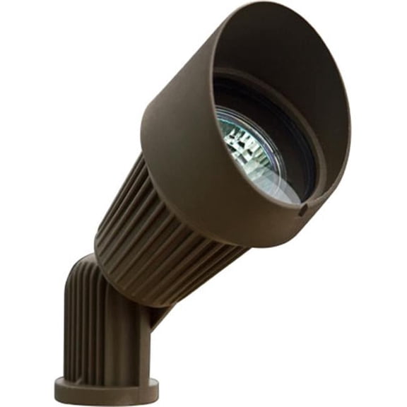Dabmar Lighting  Cast Aluminum Directional Spot Light with Hood - Bronze
