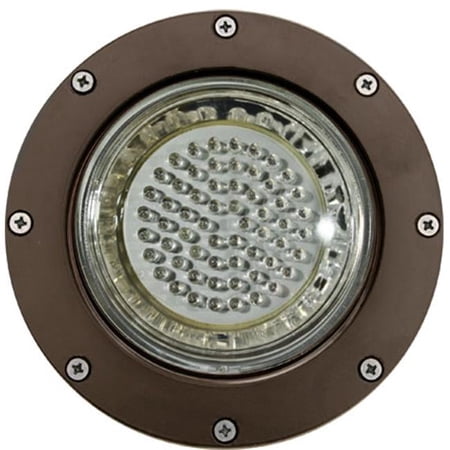 Dabmar Lighting Cast Aluminum LED In-Ground Well Light with PVC Sleeve - Bronze - 6.50 x 7.75 x 7.75 in.