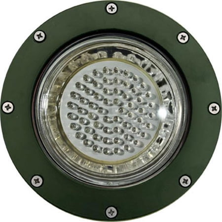 Dabmar Lighting Cast Aluminum LED In-Ground Well Light with PVC Sleeve - Green - 6.50 x 7.75 x 7.75 in.