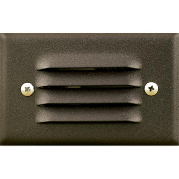 Dabmar Lighting Cast Aluminum Recessed Louvered Brick Step & Wall Light Bronze - 1.95 x 4.83 x 3.10 in.
